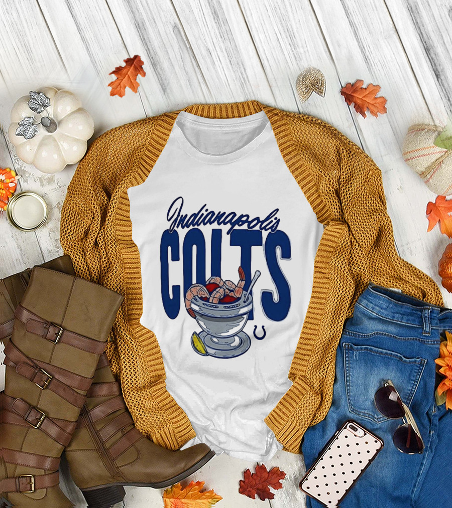 Indianapolis Colts Shrimp Cocktail Bowl Football Team T-Shirt