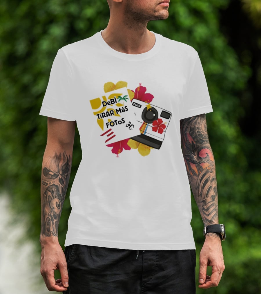 Debi Tirar Mas Fotos Camera Puerto Rico Hibiscus Tropical Blossom T-Shirt
