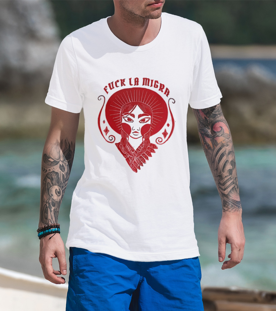 Fuck LA Migra Bold Red Empowerment T-Shirt