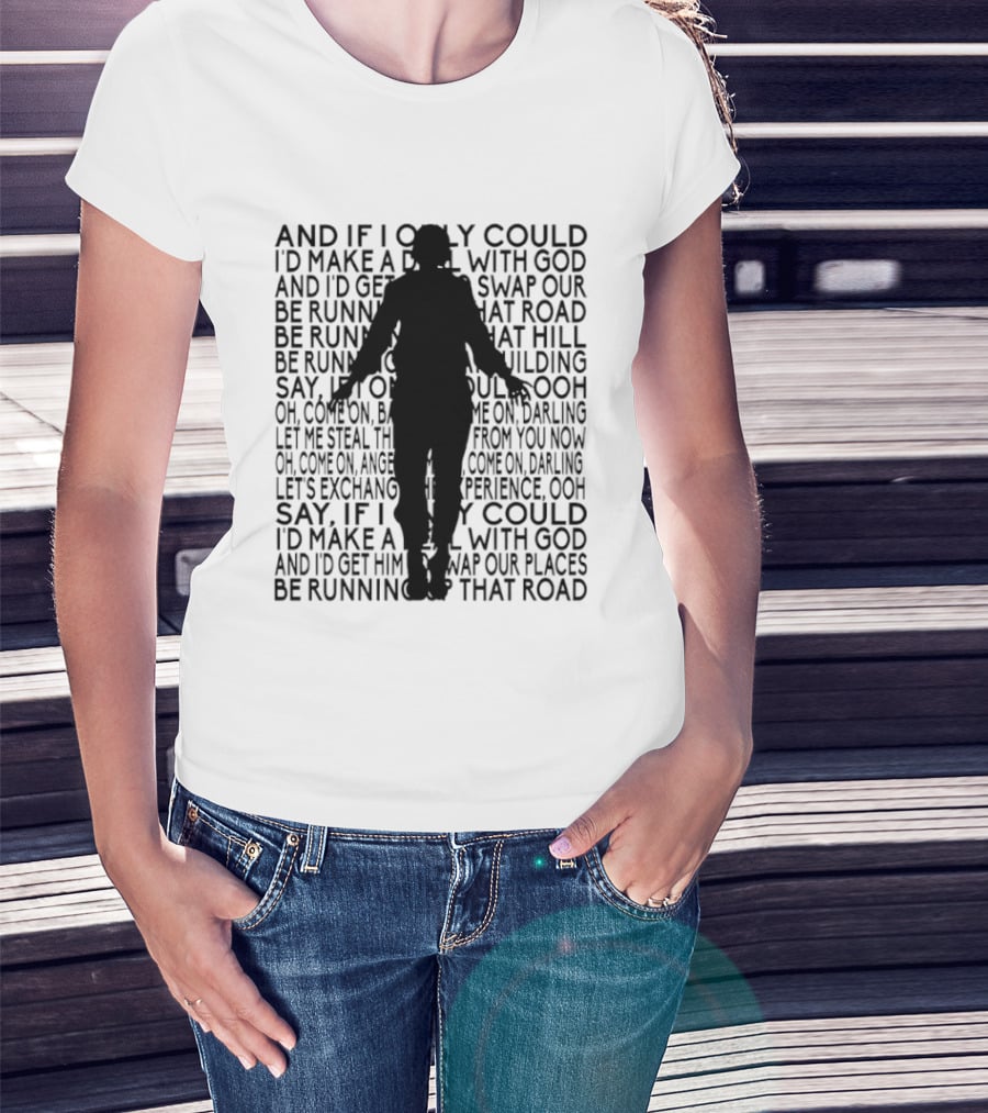 Running Up That Hill Max Mayfield Silhouette Lyrics T-Shirt
