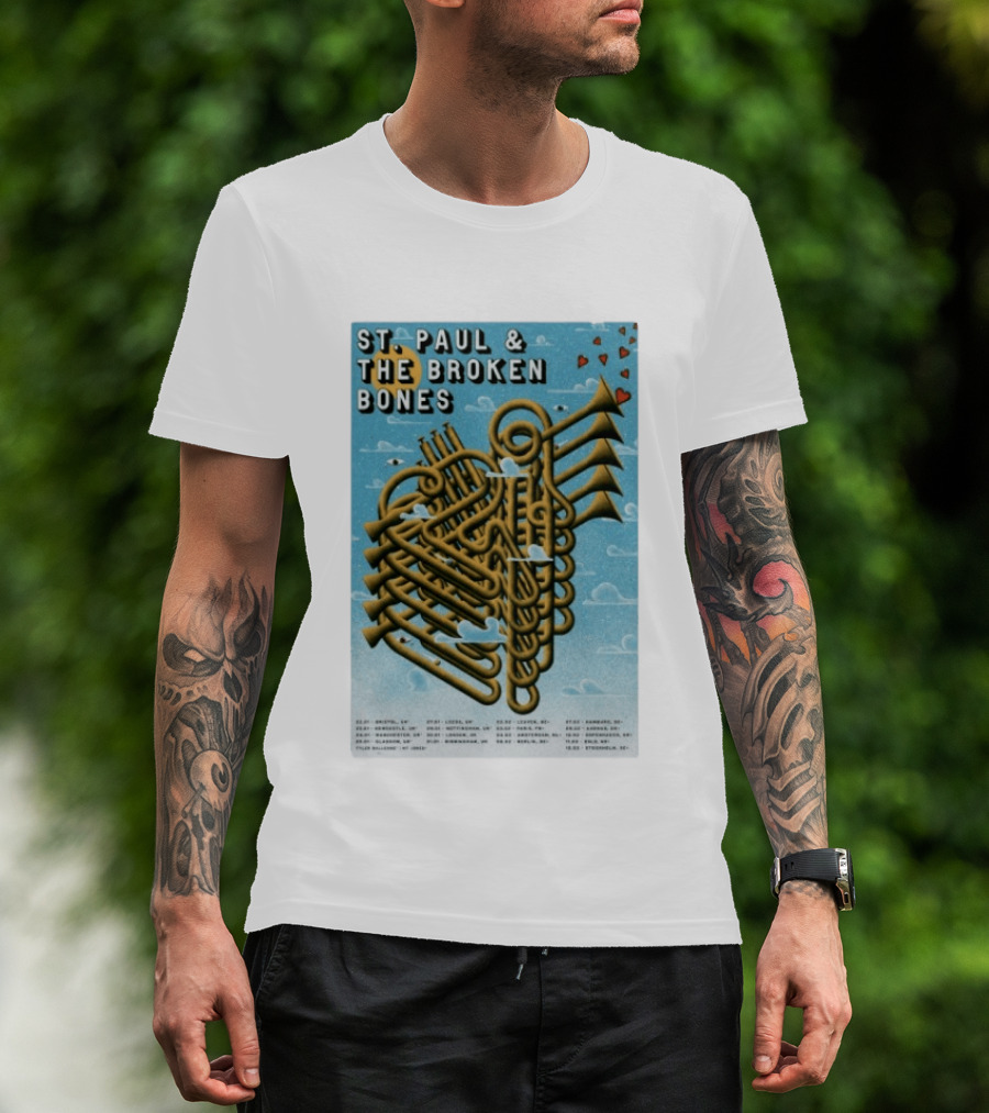 St. Paul & The Broken Bones UK Europe Tour 2026 Dates Bristol Leeds Dublin Paris Barcelona T-Shirt