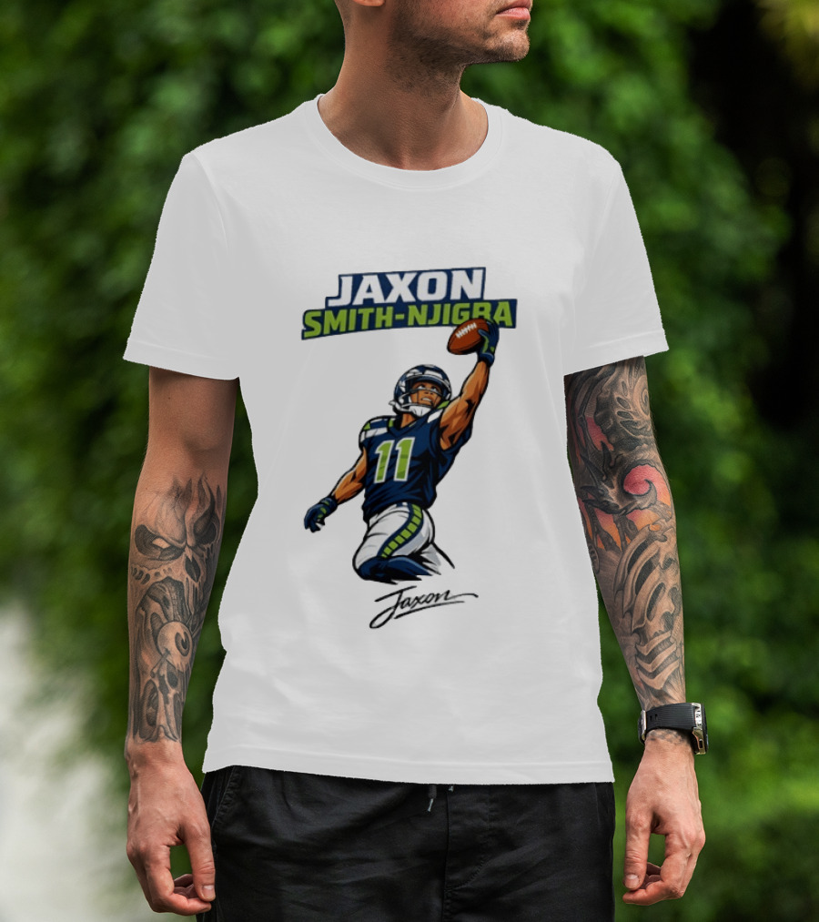 Jaxon Smith Njigba Seattle Football Catch Seahawks Number 11 T-Shirt