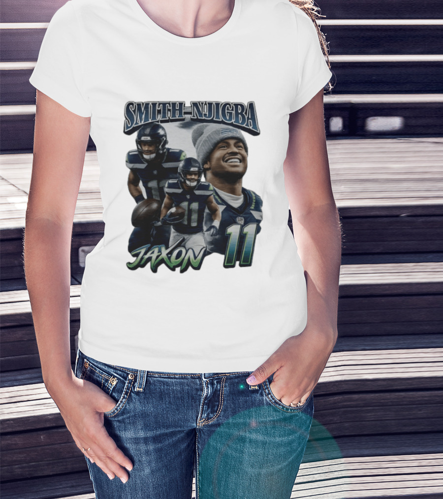 Jaxon Smith Njigba Seattle Seahawks 11 Player 90s T-Shirt