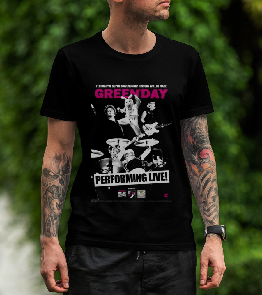 Green Day Performing Live At Levi's Stadium February 8 Super Bowl Sunday 2026 T-Shirt