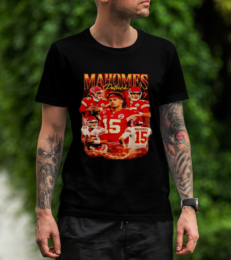 Patrick Mahomes Kansas City 90s KC Football Quarterback Chiefs NFL Champion T-Shirt