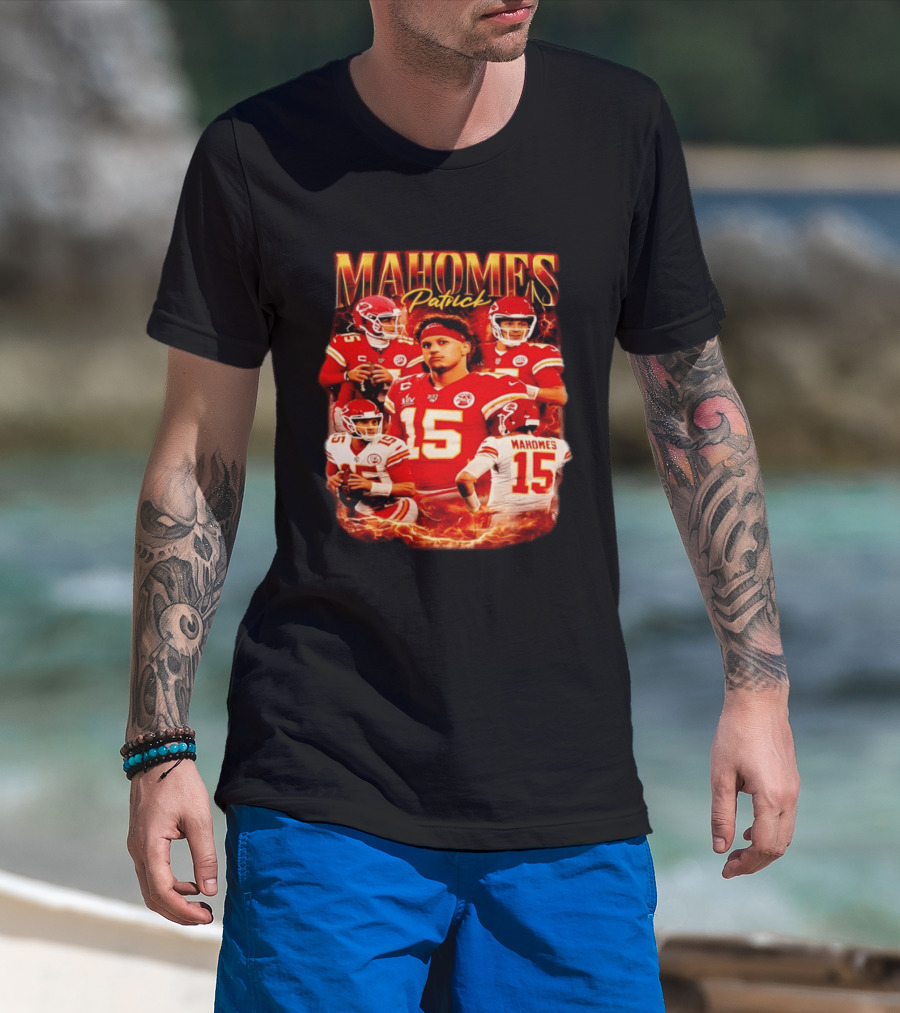 Patrick Mahomes Kansas City 90s KC Football Quarterback Chiefs NFL Champion T-Shirt
