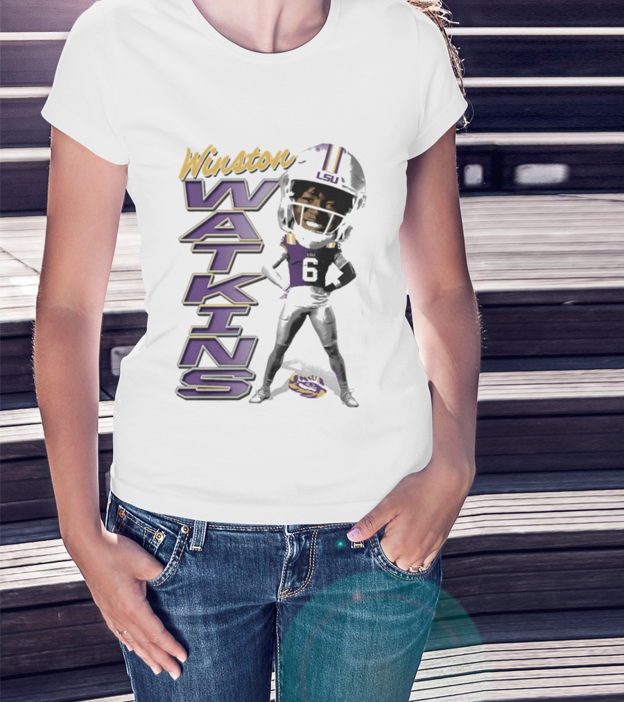 Winston Watkins LSU Tigers Football Caricature T-Shirt