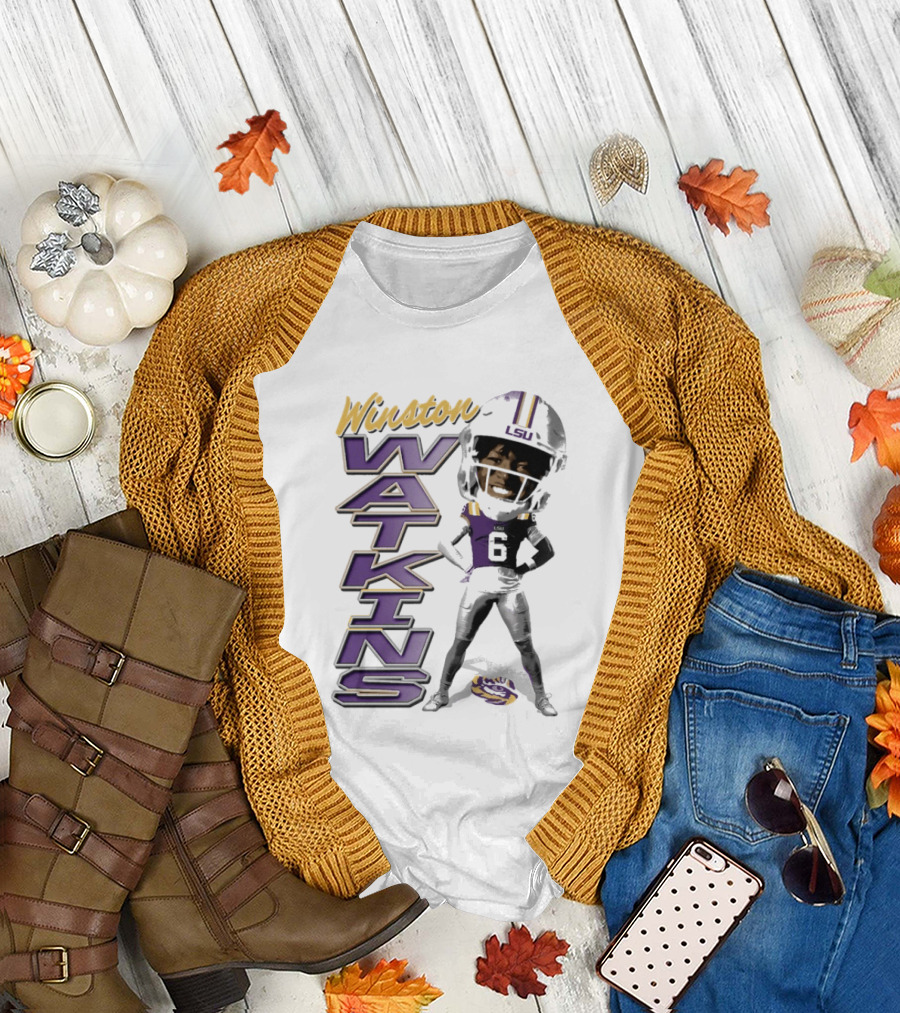 Winston Watkins LSU Tigers Football Caricature T-Shirt