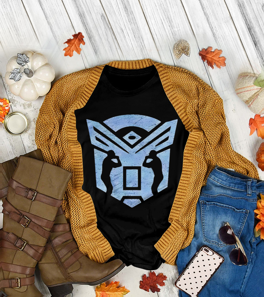 Autobats Baseball Transformers Logo Fusion T-Shirt