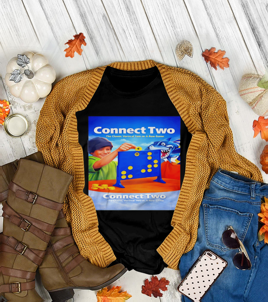 Connect Two The Classic Vertical Two in a Row Game T-Shirt