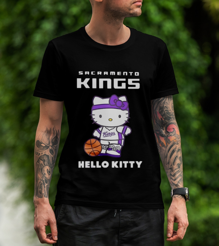 Sacramento Kings Hello Kitty Basketball 2026 Collaboration T-Shirt