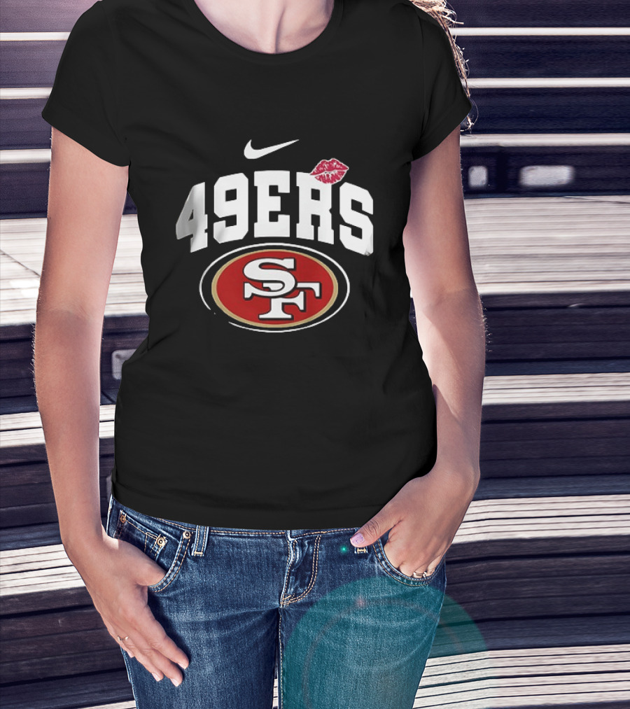 Nike San Francisco 49ers 49ers SF Lip Print Kiss Mark T-Shirt