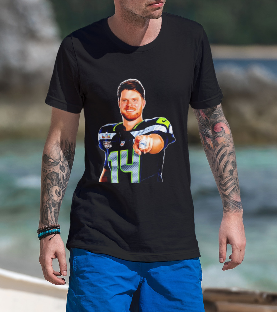 Seahawks Sam Darnold Champions Ring USA 150 NFL Honors T-Shirt