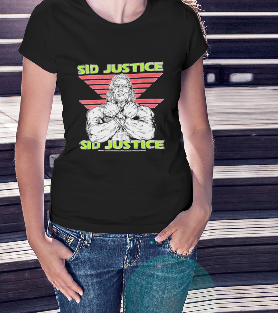 Sid Justice Wrestling Icon Retro Red T-Shirt