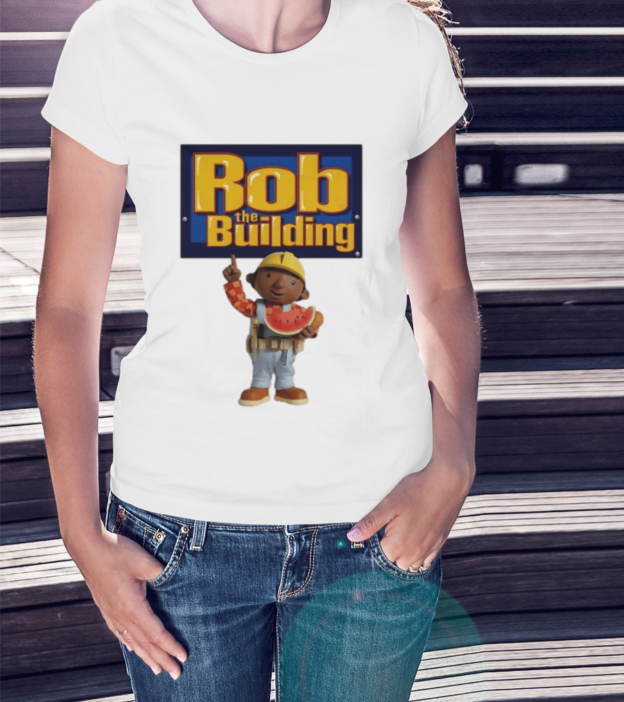 Rob The Building Watermelon Character Fun T-Shirt