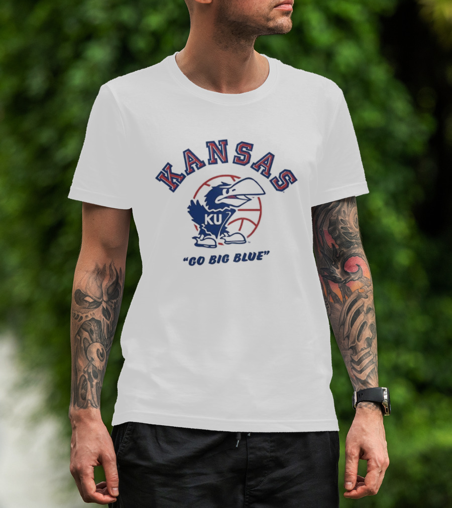 Kansas Jayhawks Basketball Go Big Blue T-Shirt