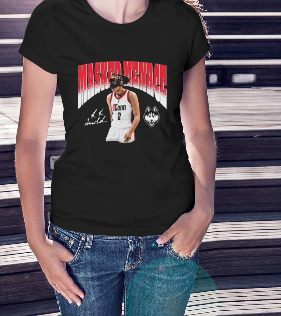 UConn Huskies KK Arnold Masked Menace Basketball Player T-Shirt