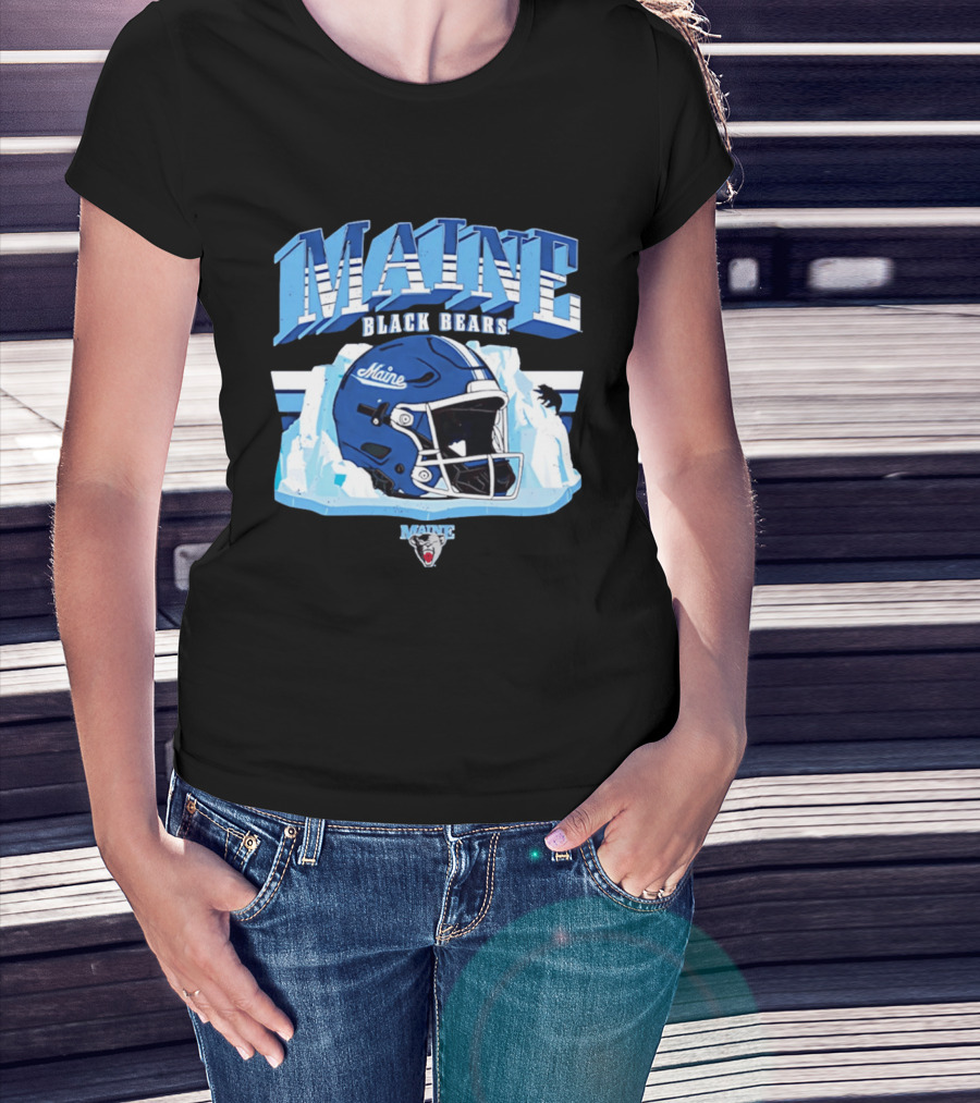 Maine Black Bears Football Helmet NCAA Team Spirit T-Shirt