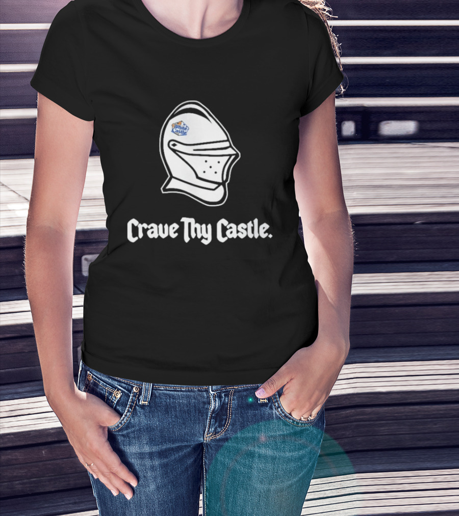 Crave Thy Castle White Castle Knight Helmet T-Shirt