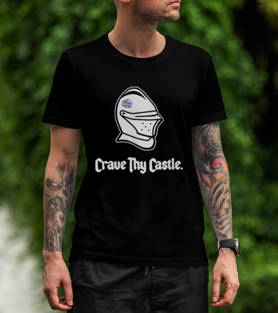 Crave Thy Castle White Castle Knight Helmet T-Shirt