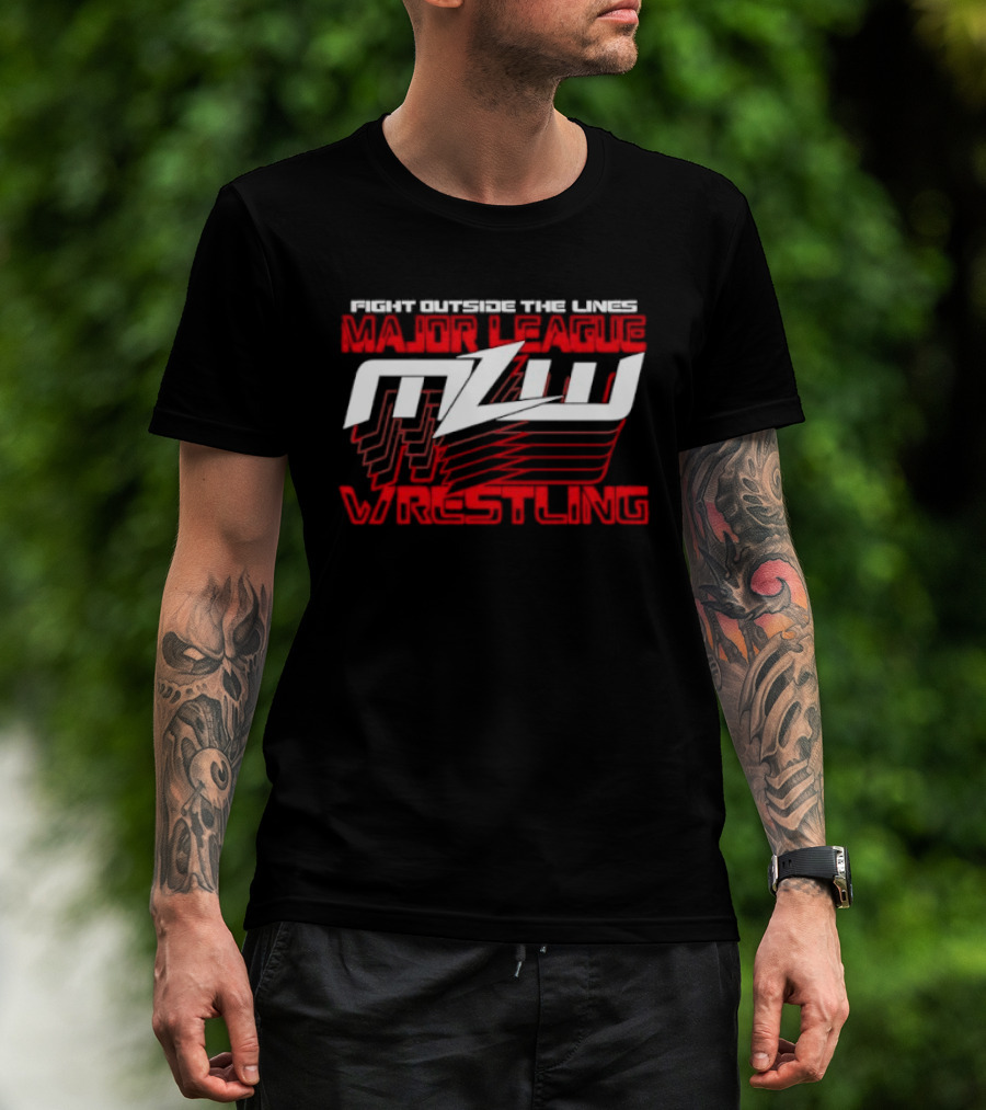 MLW Fight Outside The Lines Major League Wrestling T-Shirt