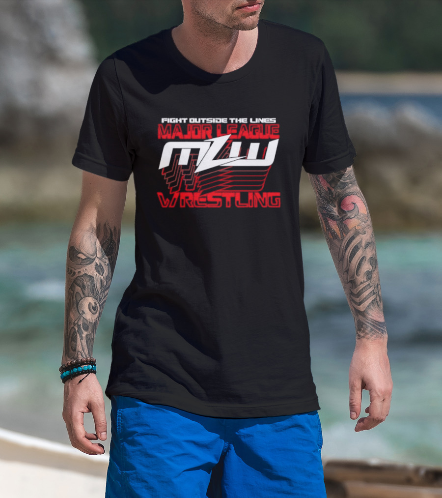 MLW Fight Outside The Lines Major League Wrestling T-Shirt