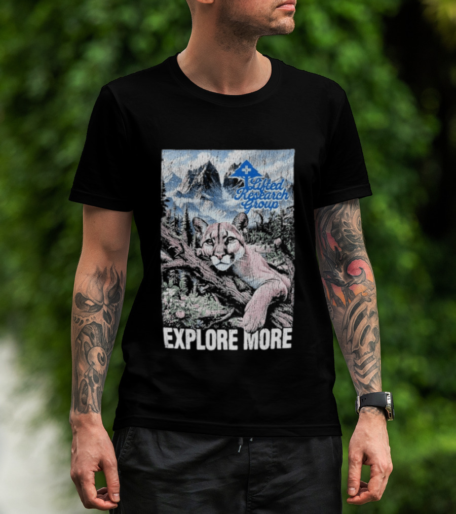 Lifted Research Group Explore More With Mountain Lion And Scenic Forest T-Shirt