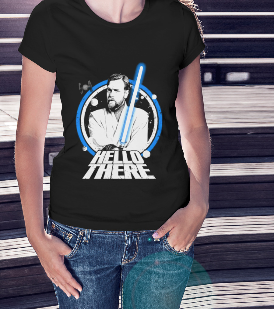 Obi Wan Kenobi Hello There Lightsaber Circle T-Shirt