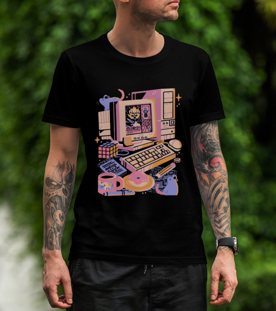 1000 Dead Draculas Computer Mice Retro Gaming Pastel Aesthetic T-Shirt