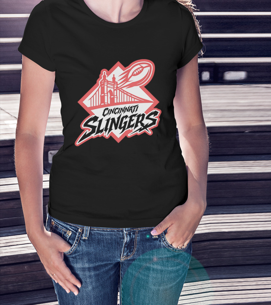 Cincinnati Slingers Football Bridge T-Shirt