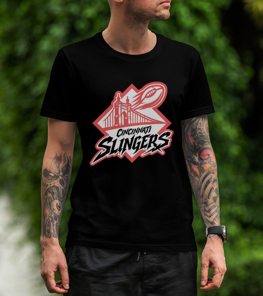 Cincinnati Slingers Football Bridge T-Shirt