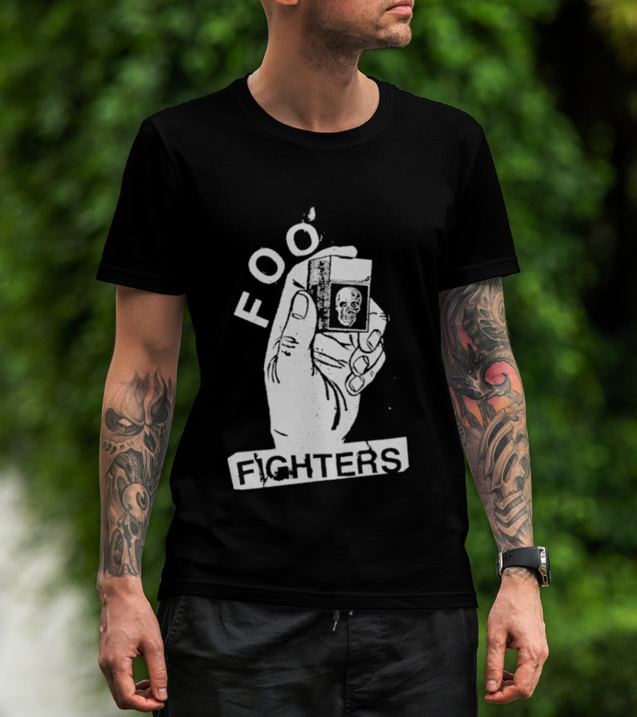 Foo Fighters Hand Holding Lighter Image Choose Your Colour T-Shirt