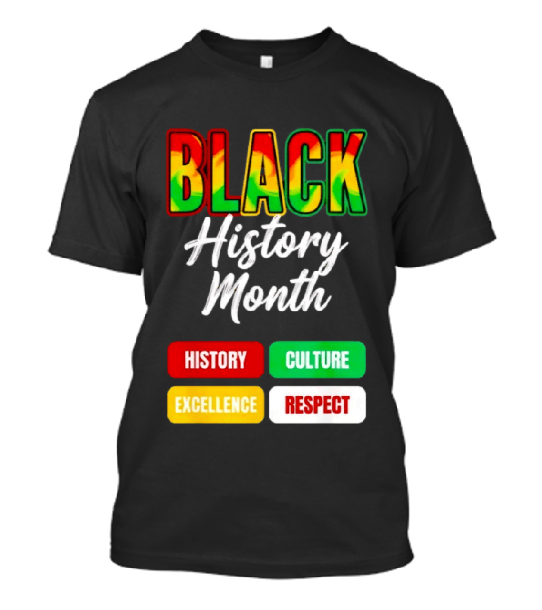 BLACK History Month History Culture Excellence Respect T-Shirt