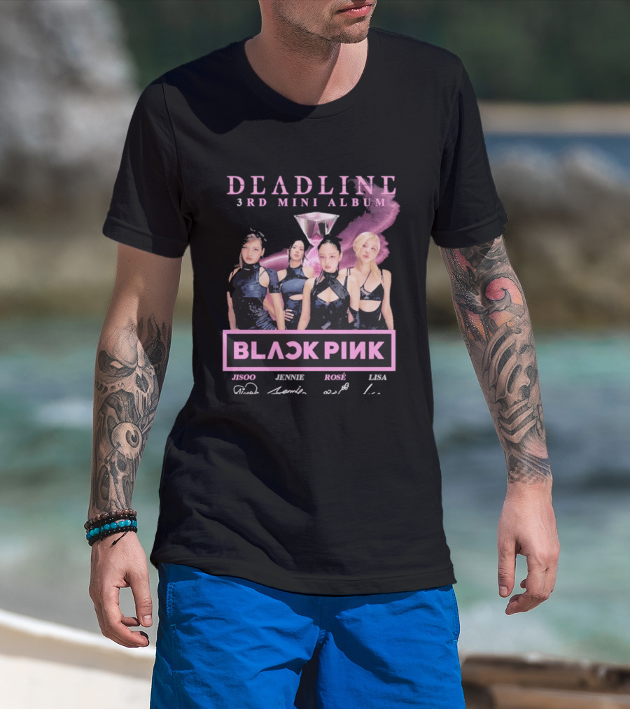 BlackPink Deadline 3rd Mini Album Jisoo Jennie Rosé Lisa T-Shirt