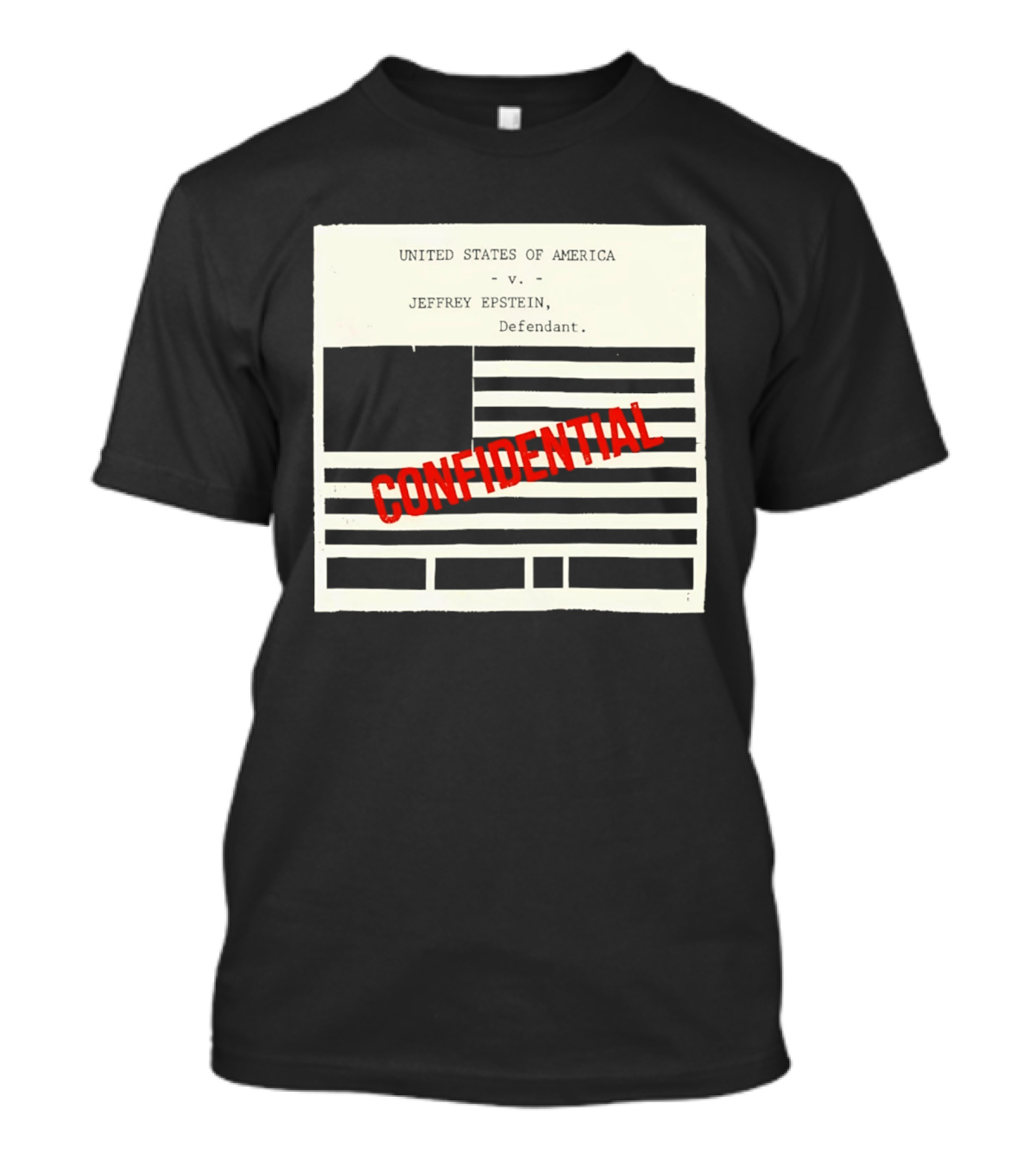 United States Of America Vs Epstein Defendant Flag Confidential T-Shirt