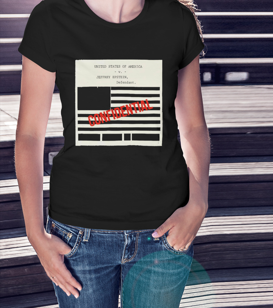 United States Of America Vs Epstein Defendant Flag Confidential T-Shirt