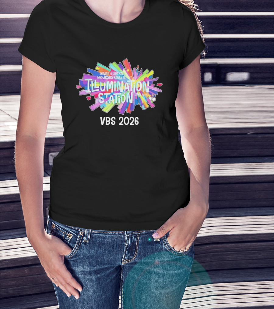Illumination Station Shining A Light On Who Jesus Really Is John 8:12 VBS 2026 T-Shirt