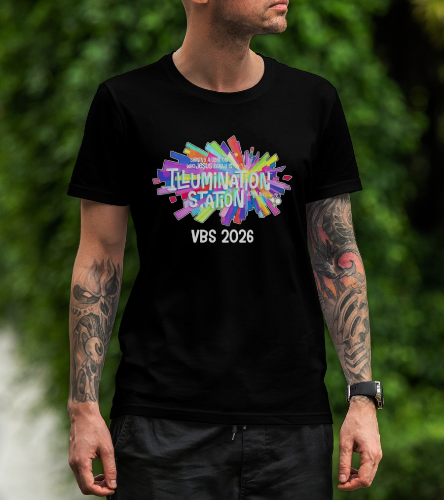 Illumination Station Shining A Light On Who Jesus Really Is John 8:12 VBS 2026 T-Shirt