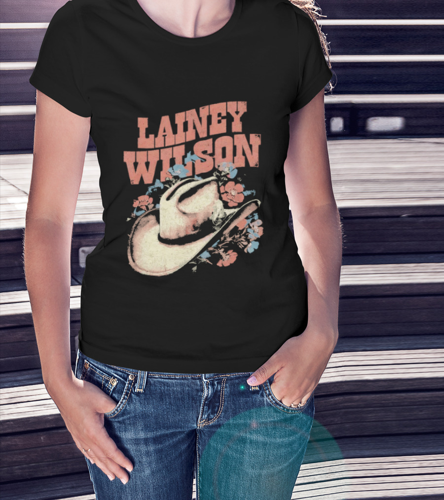 Lainey Wilson Country Music Western Hat Floral T-Shirt