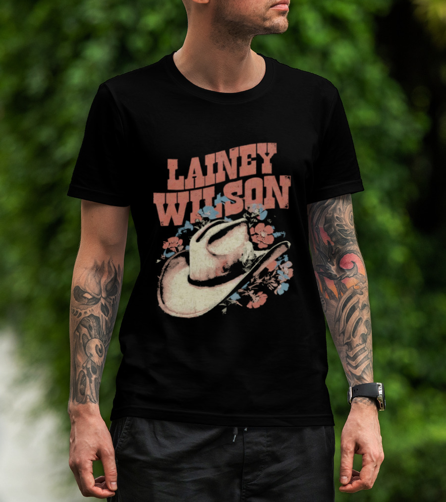 Lainey Wilson Country Music Western Hat Floral T-Shirt