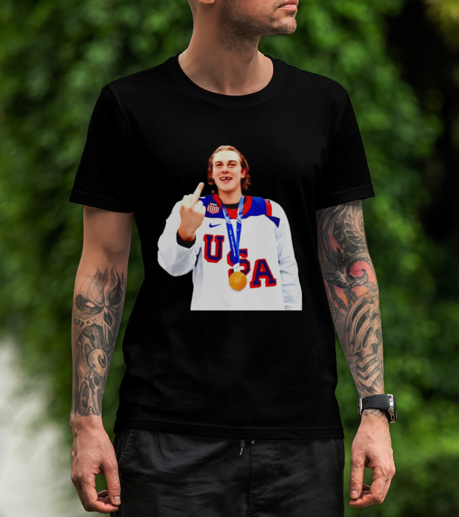 USA Gold Medal Middle Finger Olympic 2026 T-Shirt