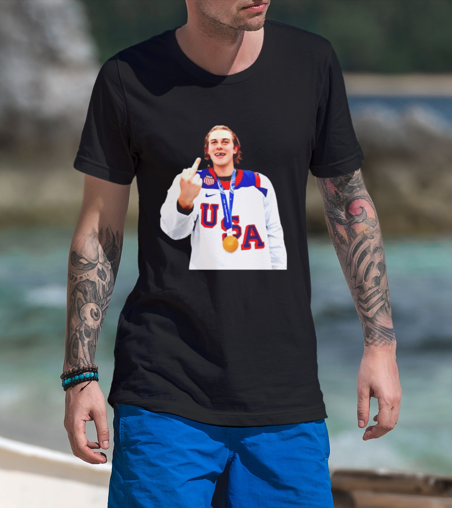 USA Gold Medal Middle Finger Olympic 2026 T-Shirt
