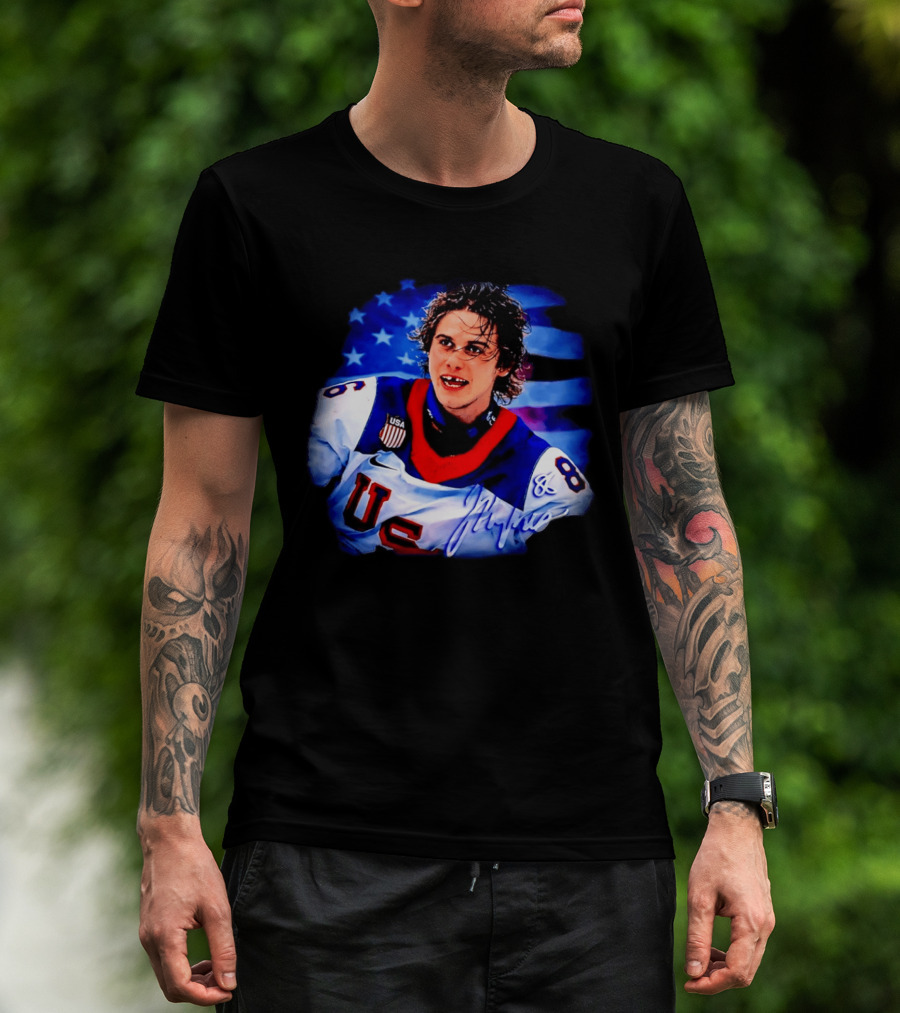 Jack Hughes US Flag Team USA Winter Olympics 2026 T-Shirt