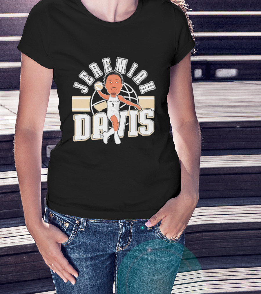 Jeremiah Davis Basketball Caricature Montana State Bobcats '26 T-Shirt