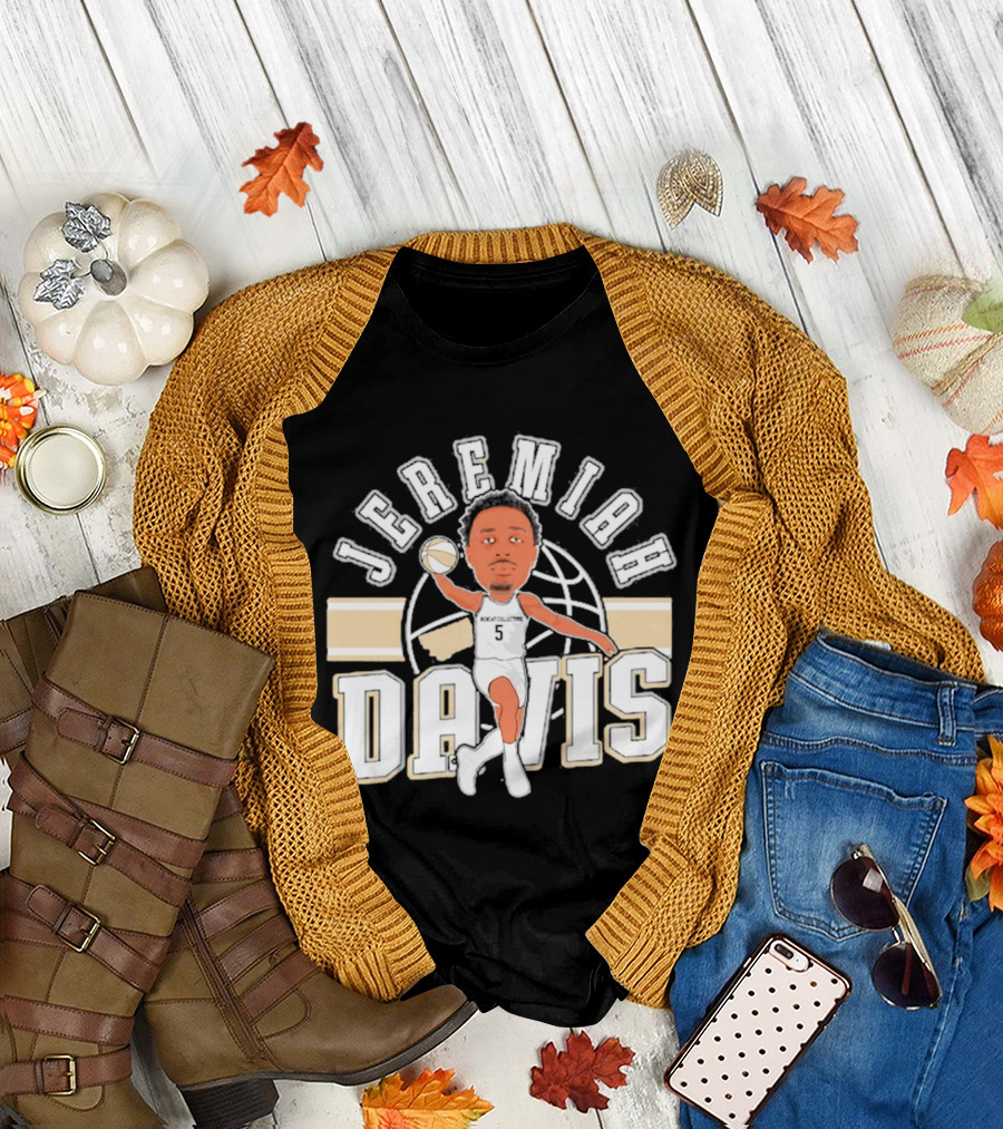 Jeremiah Davis Basketball Caricature Montana State Bobcats '26 T-Shirt