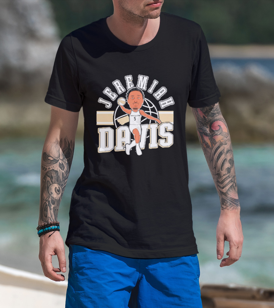 Jeremiah Davis Basketball Caricature Montana State Bobcats '26 T-Shirt