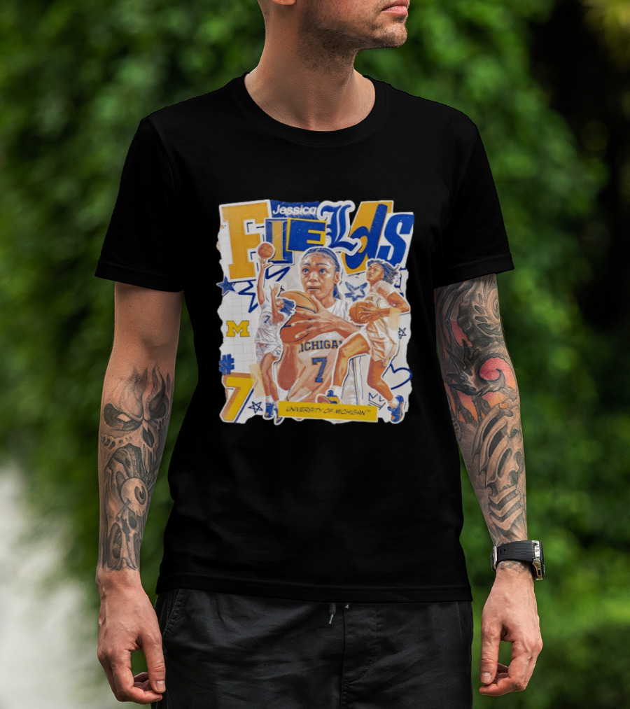 Jessica Fields University Of Michigan Basketball Number 7 T-Shirt
