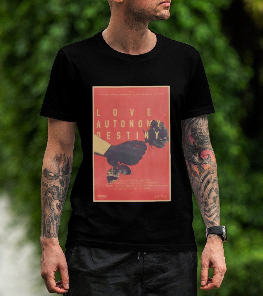 Love Autonomy Destiny Electric Dream Battery February 14th 2024 Hand Holding Flower T-Shirt