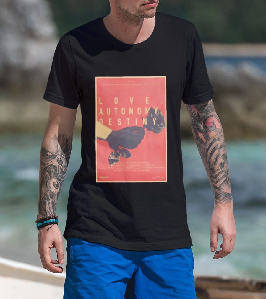Love Autonomy Destiny Electric Dream Battery February 14th 2024 Hand Holding Flower T-Shirt