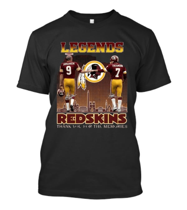 Legends Jurgensen Theismann Redskins Thank You For The Memories T-Shirt